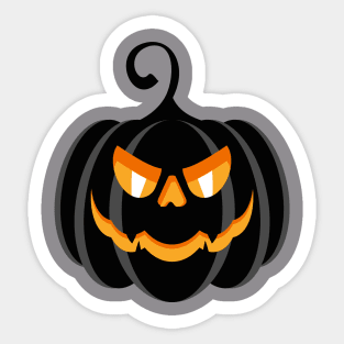 HALLOWEEN DAY SCARY PUMPKIN GOT TREATS DESIGN ILLUSTRATION Sticker